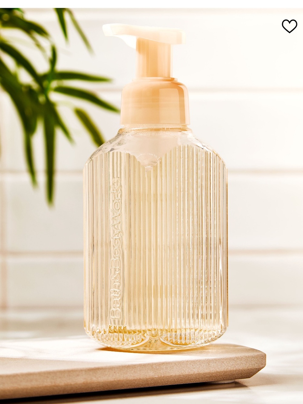 NEW BBW BEIGE FOAMING HAND SOAP DISPENSER